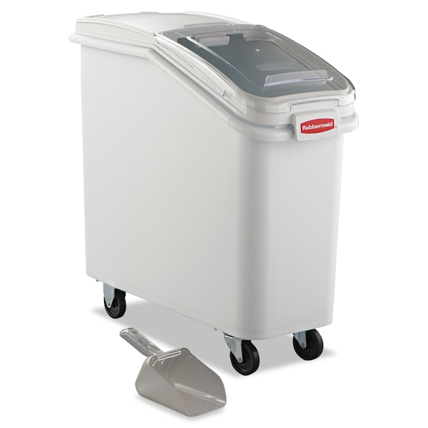 Rubbermaid Commercial ProSave Mobile Ingredient Bin, 20.57gal, 13 1/8w x 29.25d x 28h, White FG360088WHT - main